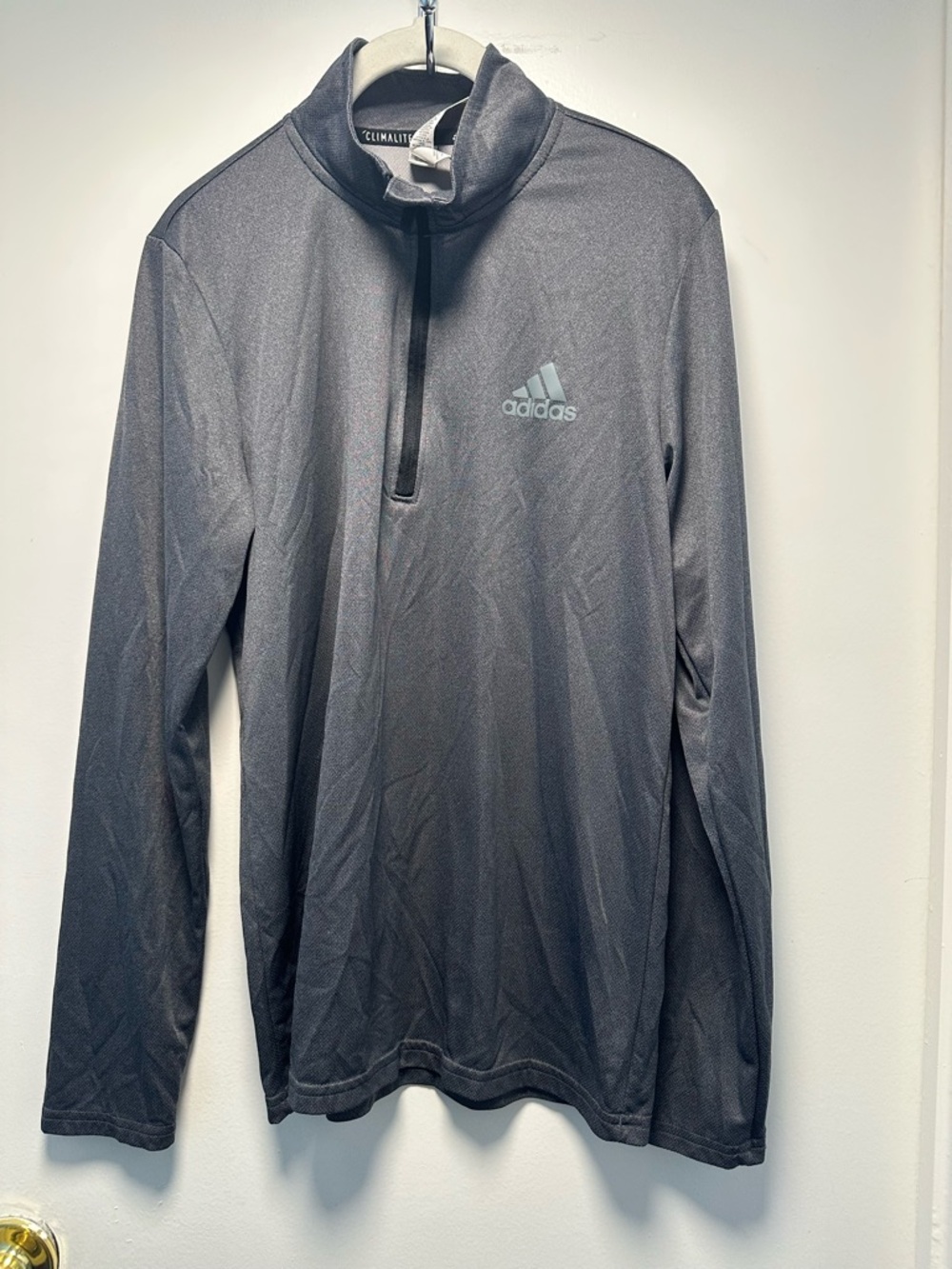 adidas Black Quarter-Zip Climalite Pullover